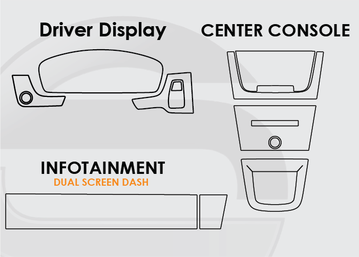 2024-2026 Porsche Cayenne Screen ProTech Kit Driver Display Long Dash Infotainment Center Console. Shields your screens from scratches and helps reduce greasy fingerprints.