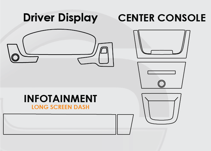 2024-2025 Porsche Cayenne Screen ProTech Kit Driver Display Long Dash Infotainment Center Console