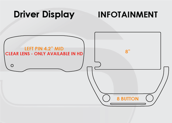 2023-2024 Toyota Corolla Screen ProTech Kit Left Pin Driver Display 8in Infotainment 8 Button Lower Screen