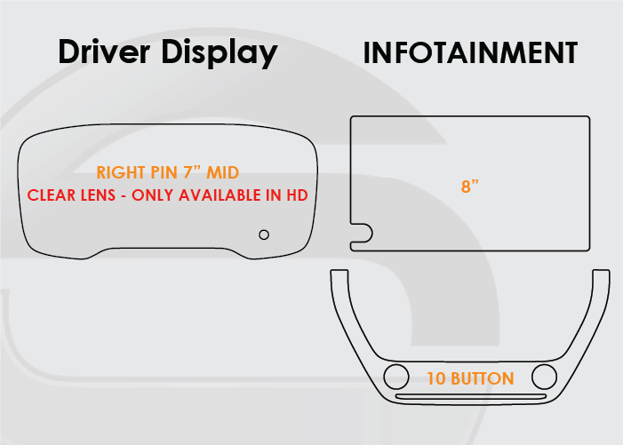 2026 Toyota Corolla Cross Screen ProTech Kit. Right Pin Driver Display 8in Infotainment 10 Button Lower Screen. Adds a durable barrier to resist scratches and reduce fingerprints on your screens.