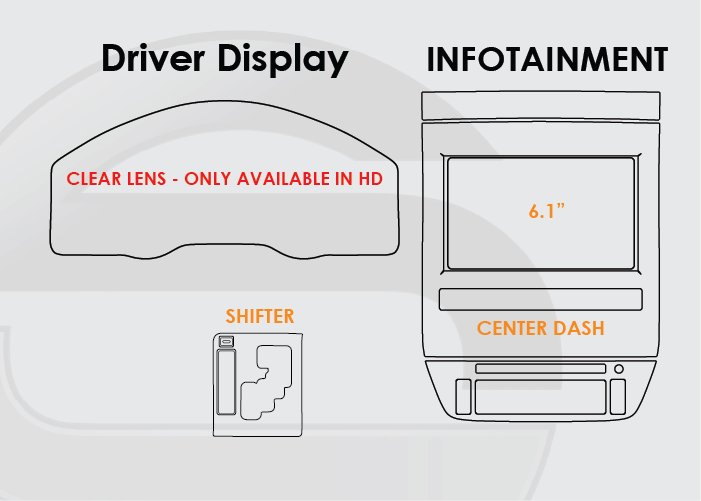 2016-2021 Toyota Land Cruiser Screen ProTech Kit Driver Display Infotainment Center Dash Shifter