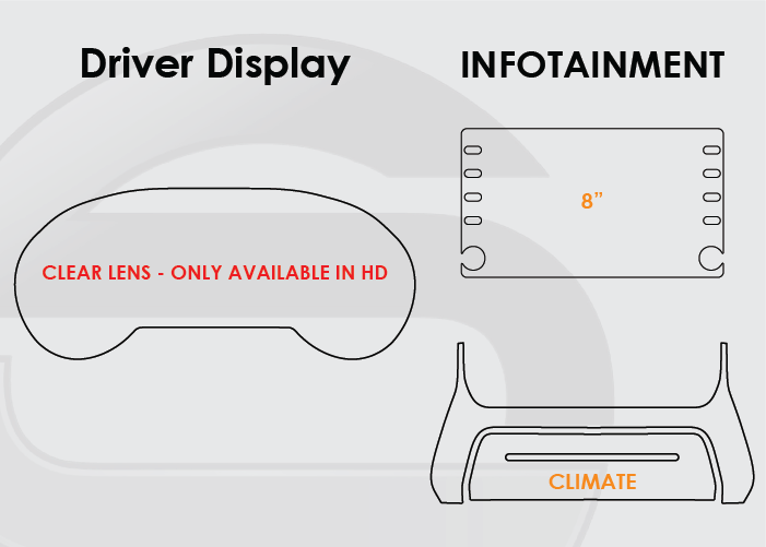 2021-2022 Toyota Venza Screen ProTech Kit Analog Driver Display 8in Infotainment Climate