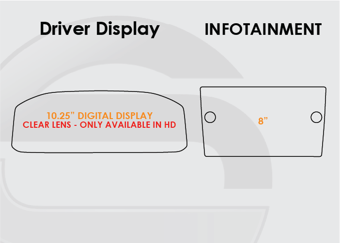 2018-2023 VW Atlas Screen ProTech Kit 10.25in Driver Display 8in Infotainment