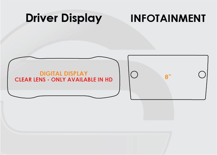 2018-2021 VW Golf Screen ProTech Kit Digital Driver Display 8in Infotainment