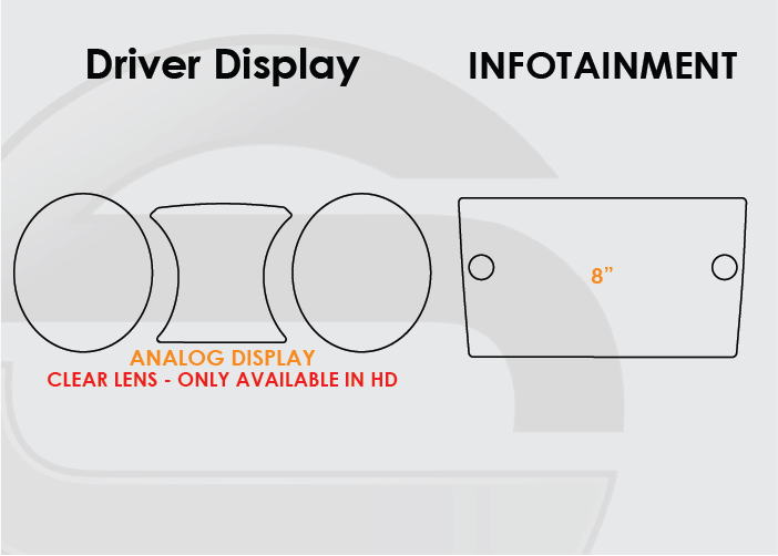 2018-21 VW Golf Screen ProTech Kit Standard Driver Display 8in Infotainment